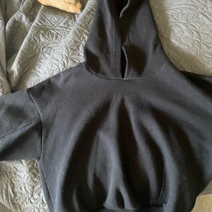 black cropped long sleeve shirt. Size S.
